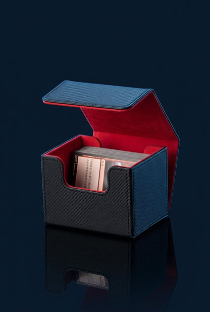 PU Leather Card Storage Box with Magnetic Closure